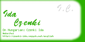 ida czenki business card